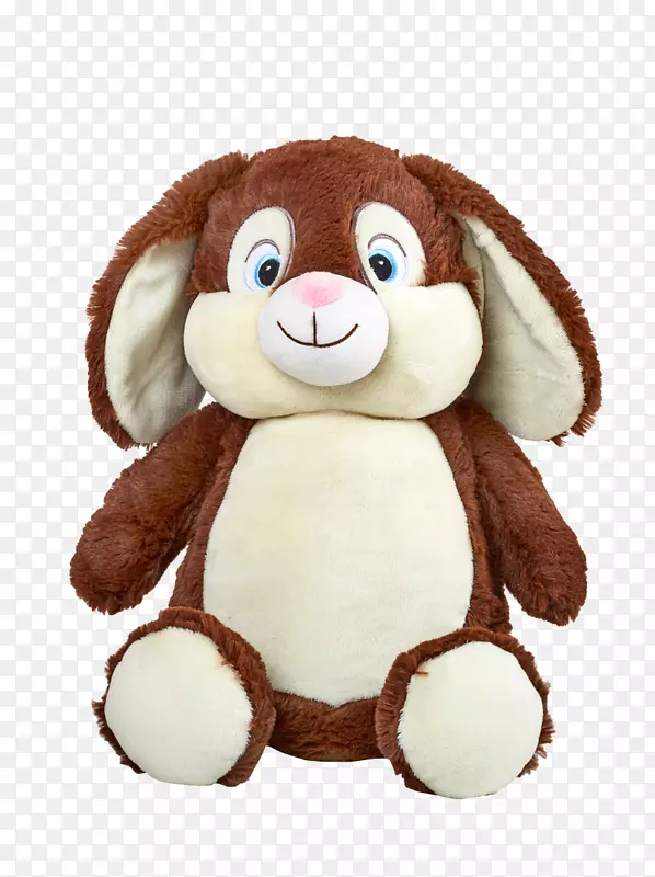 棕色熊youtube填充动物&可爱的玩具毛绒棕色兔子