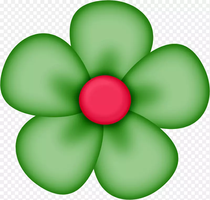 花卉设计回形针艺术绿色元素