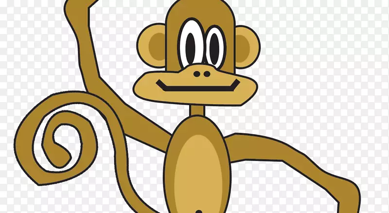 卡皮动物热带雨林剪贴画-小猴子