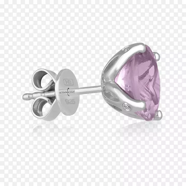 紫水晶耳环体珠宝银-私人预约