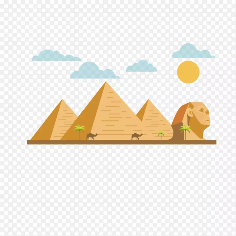 埃及金字塔古埃及吉萨大狮身人面像金字塔广告