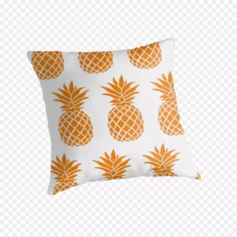 投掷枕头垫模版-橙色菠萝