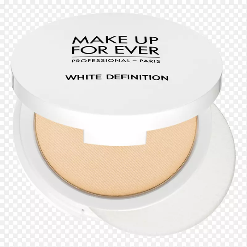 面部粉剂弥补永远超高清液体基础化妆品-白色粉末