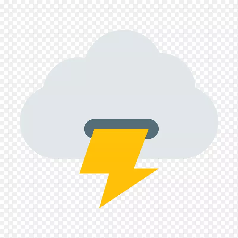 雷雨闪电电脑图标-云共享