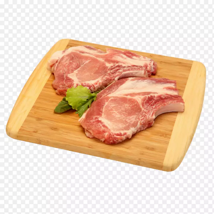 牛腰牛排，烤牛肉，切羊肉和羊肉，猪肉-火腿肠