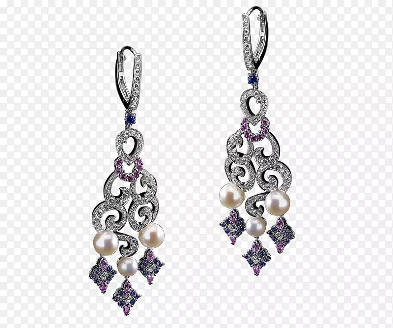 紫水晶耳环体首饰紫色珠宝