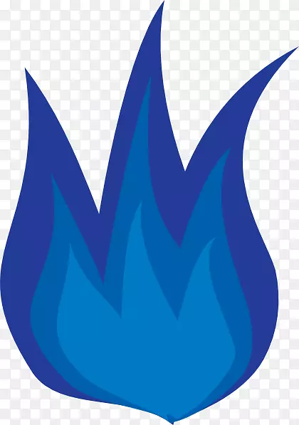 电脑图标剪贴画-蓝色火焰png