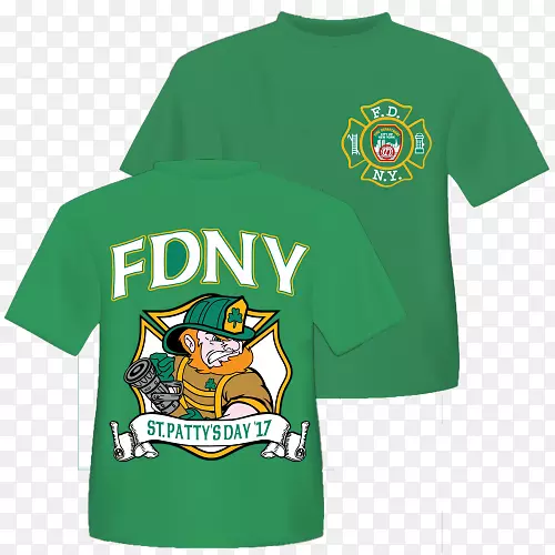 纽约消防局圣帕特里克日服装T恤衫