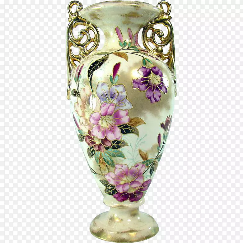 花瓶瓷缸紫丁香桌玻璃花瓶