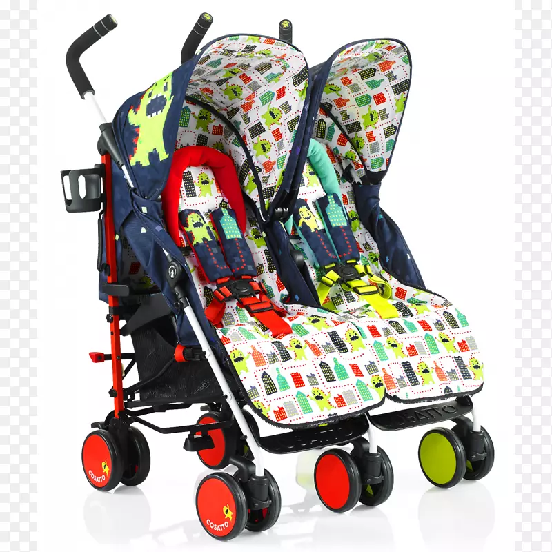 婴儿运输Cosatto Supa婴儿双拱廊游戏-双婴儿车