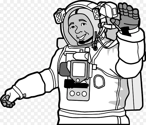 航天员太空服太空剪贴画-航天员