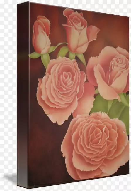 花园玫瑰油画艺术家展览馆-桃花丛