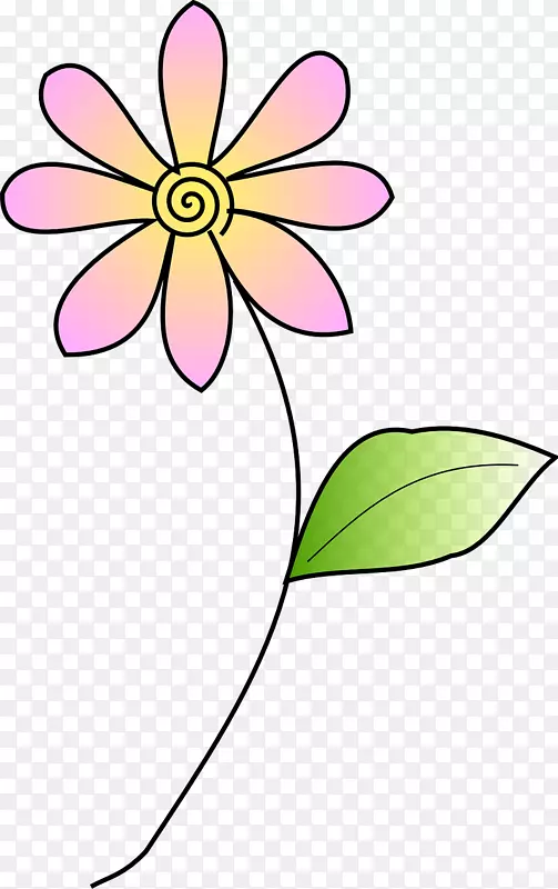 花卉设计切花，植物茎，花瓣，叶-叶