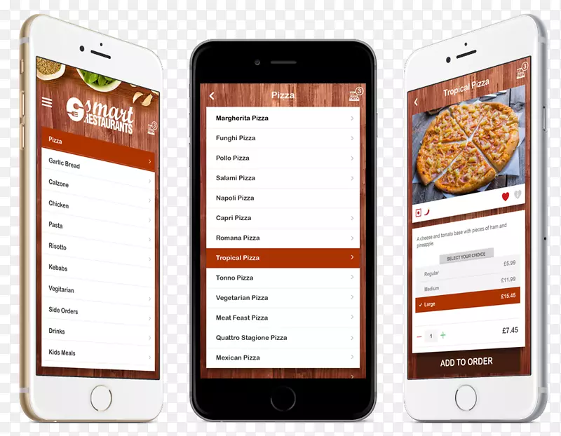 智能手机iPhone投资者字体-餐厅菜单应用程序