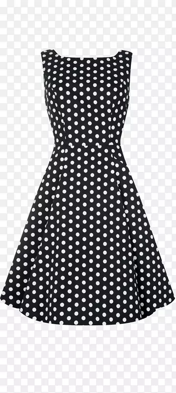 20世纪50年代波尔卡圆点服装尺码旧式服装连衣裙