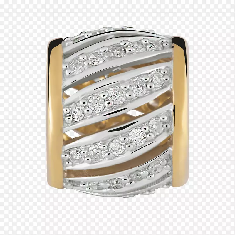 结婚戒指-银钻石-一对戒指