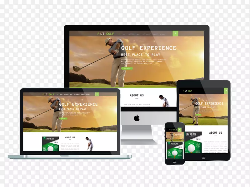 响应网页设计Joomla网络模板系统高尔夫-高尔夫锦标赛传单