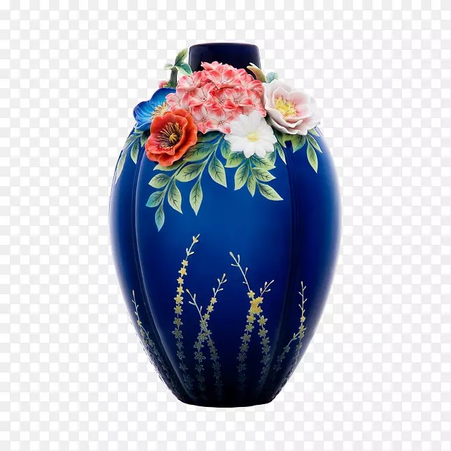花瓶弗兰兹瓷钴蓝花瓶