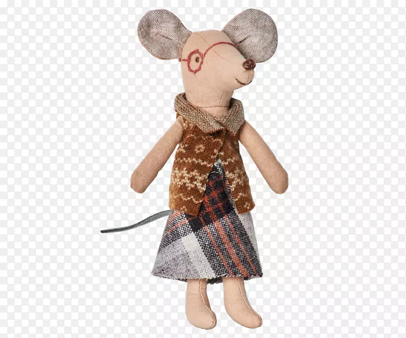 老鼠娃娃，爷爷，毛绒玩具&可爱的玩具，老鼠-老鼠