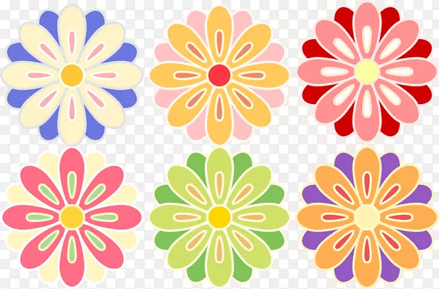 电脑图标花卉设计菊花×葛兰花剪贴画传单广告
