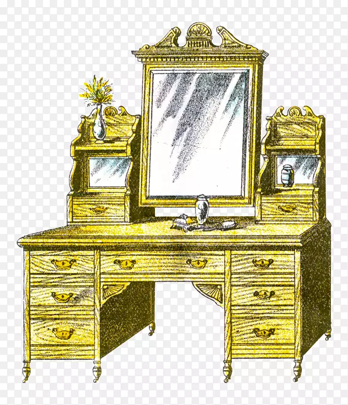 桌上低档家具镜子桌-UQ