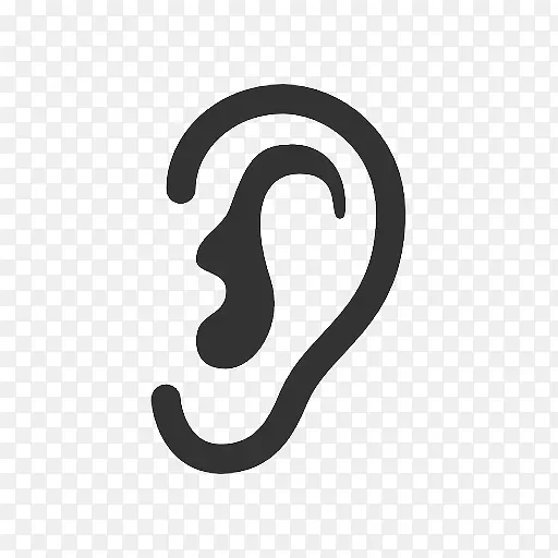 助听器符号计算机图标.EAR