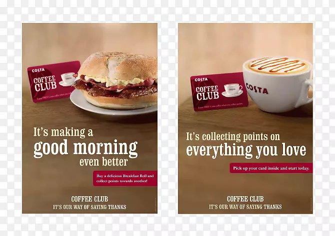 科斯塔咖啡早餐广告快餐-咖啡海报