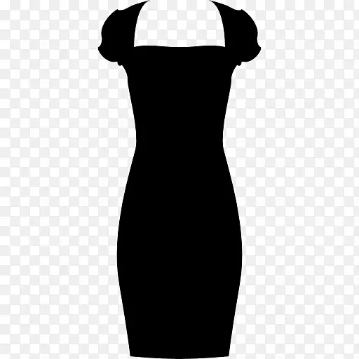 小黑连衣裙电脑图标鸡尾酒连衣裙