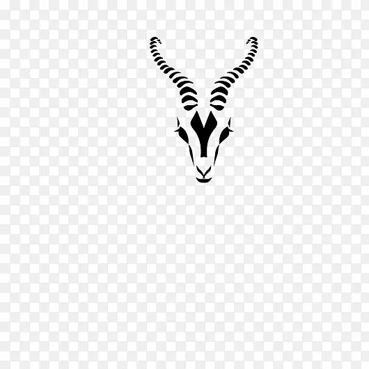 牛羚羊斑马白色字体斑马