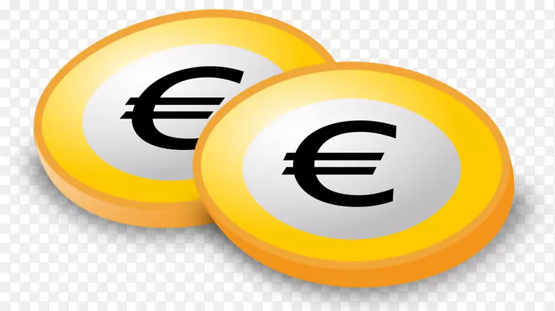 欧元硬币1欧元硬币剪贴画-欧元