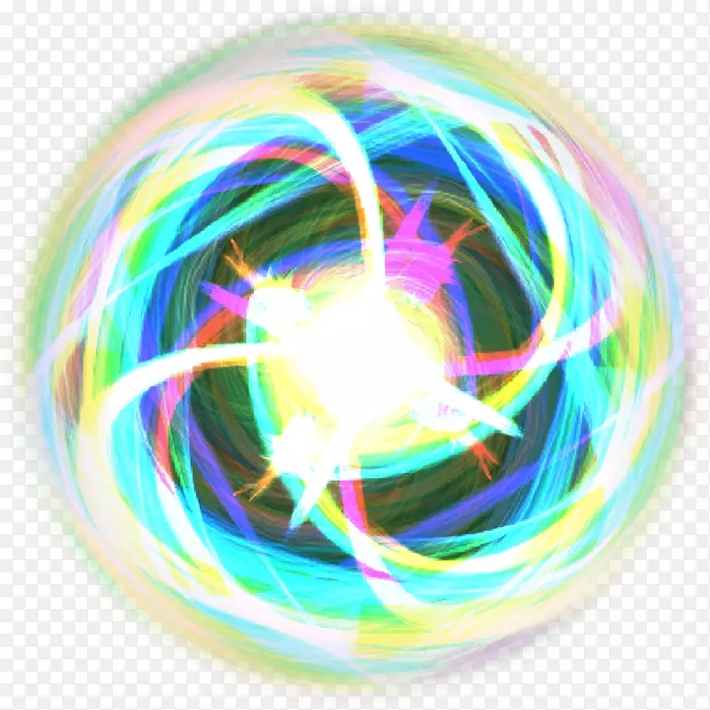 球体光圆彩虹-光