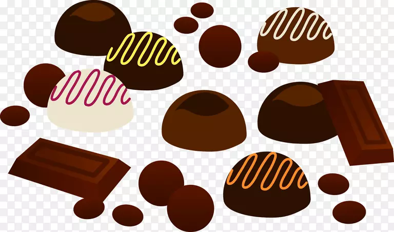 巧克力松露巧克力棒白巧克力剪贴画-巧克力