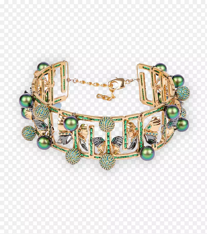 绿松石珠宝立方氧化锆项链宝石珠宝
