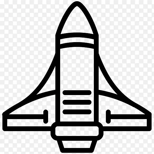 黑白电脑图标太空船夹艺术火箭徽章