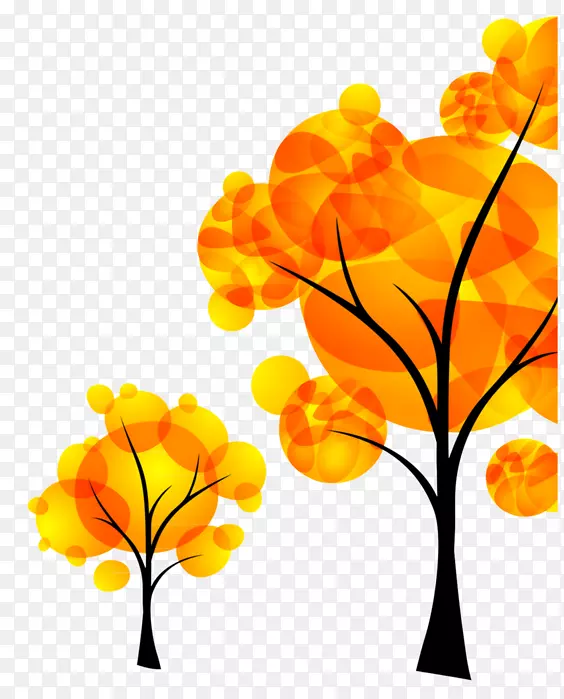 秋树剪贴画-秋天