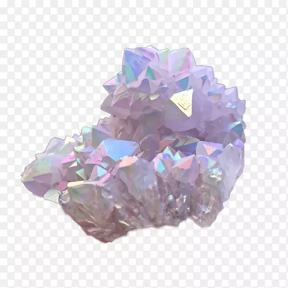 金属包覆晶体石英晶体簇紫水晶