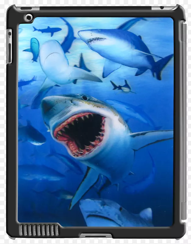大白鲨ipad 3 ipad 2透镜打印透镜鲨鱼3D