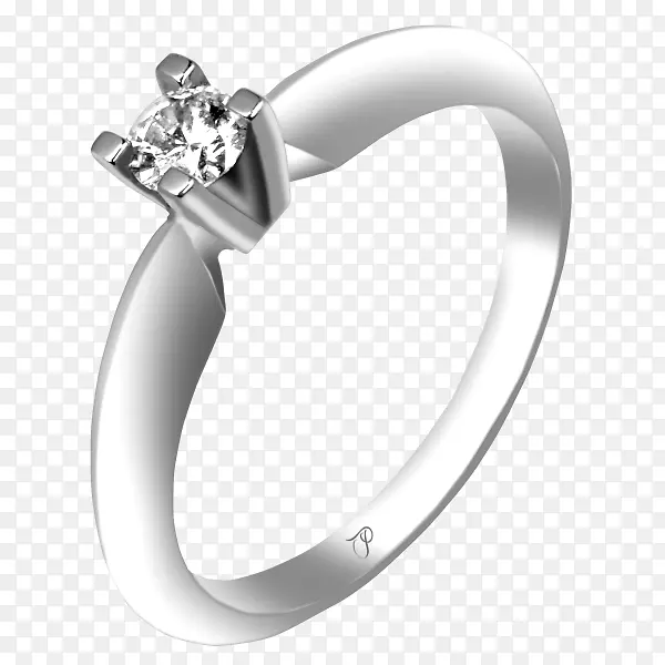 结婚戒指银白金首饰结婚戒指