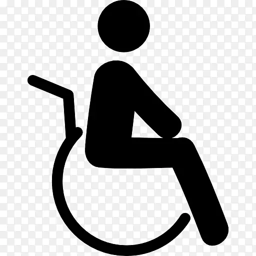 残疾电脑图标轮椅标志