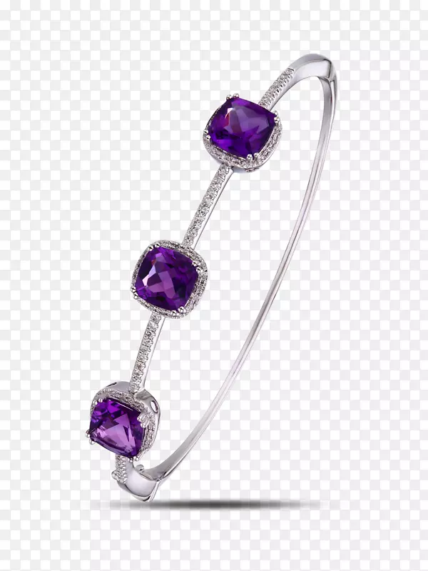 紫水晶首饰耳环钻石金首饰