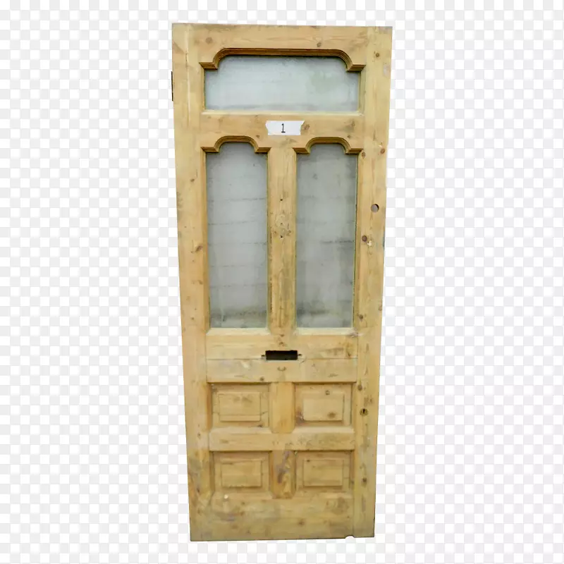 木材染色门长方形单玻璃门