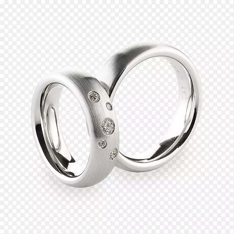 结婚戒指金白金钻石戒指