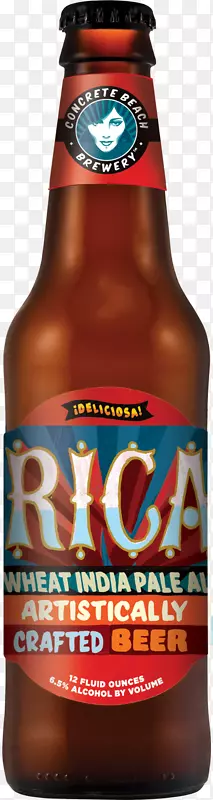 印度淡啤酒混凝土海滩啤酒厂啤酒瓶-啤酒