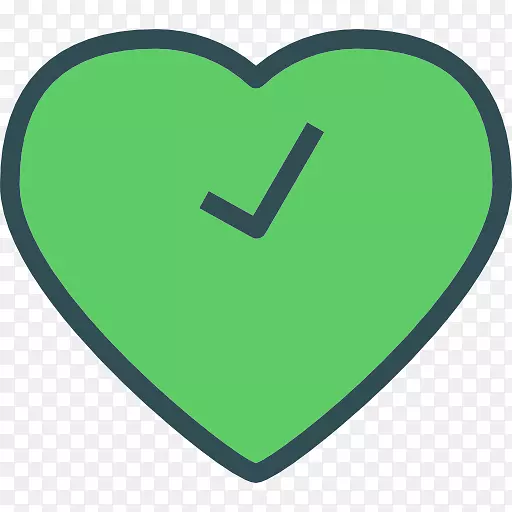 绿色心脏夹艺术-214情人节