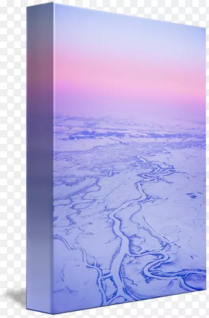诺塔克科布克河，冬季天空，山脉和河流