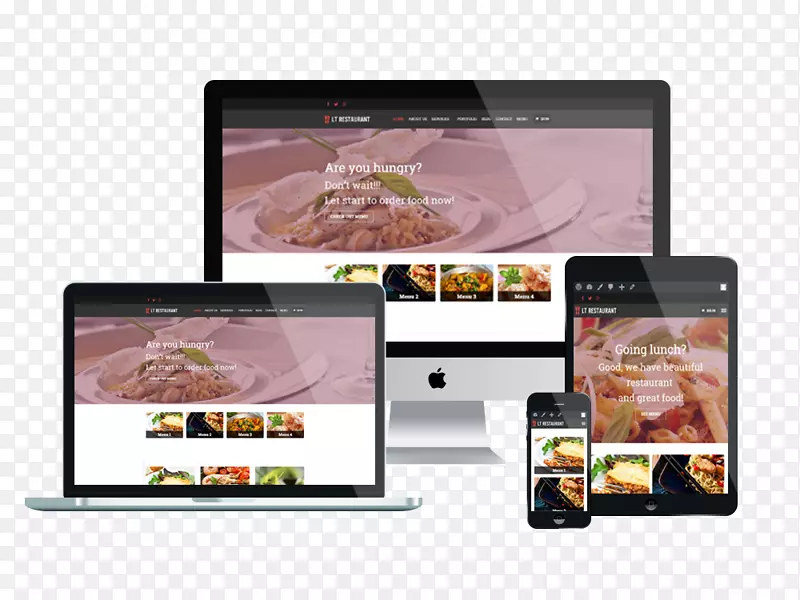 响应式网页设计网页模板系统餐厅网页设计