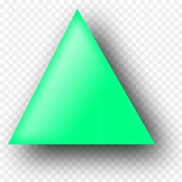 彩色三角形绿色剪贴画-三角形