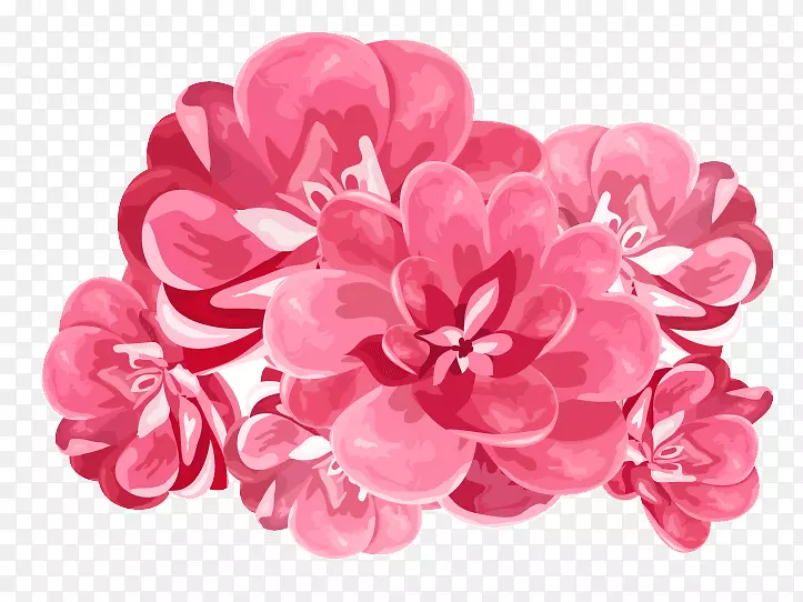粉色花卉剪贴画