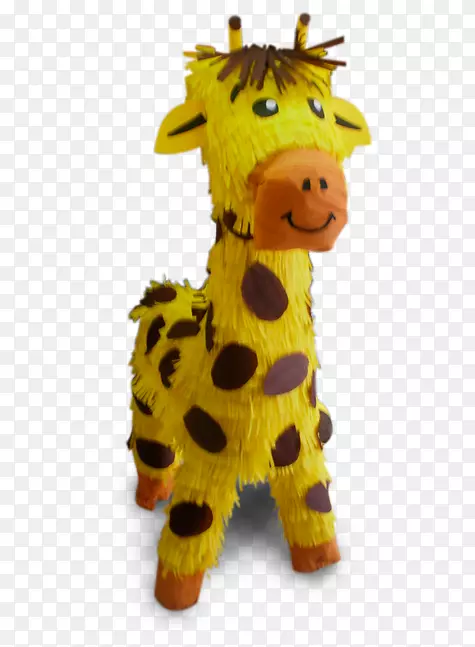 长颈鹿毛绒动物&可爱的玩具毛绒陆地动物-皮纳塔