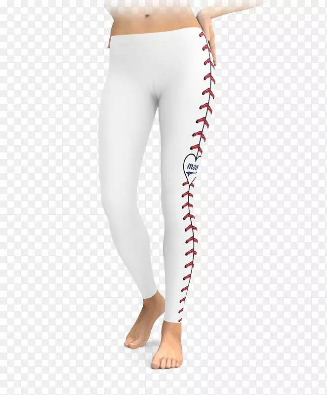 裤腿，杜伯曼腰裤，白色棒球妈妈
